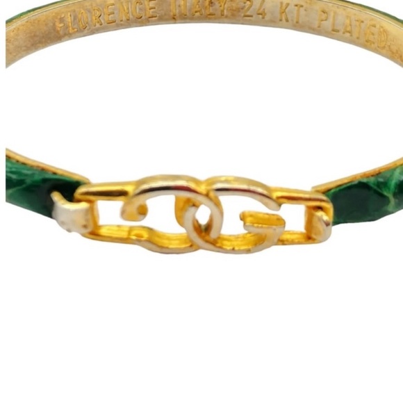 RARE Gorgeous GUCCI 14k Gold Plated Bracelet - Picture 4 of 4